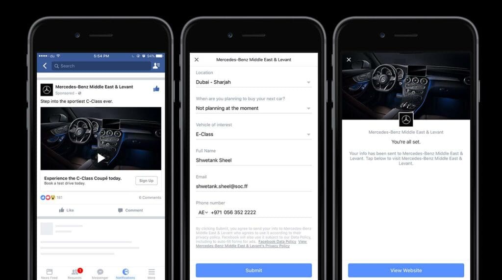 Gerador de Cadastros Facebook Lead Ads