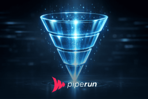 Ilustração digital de funil com etapas representando os tipos de funil de vendas