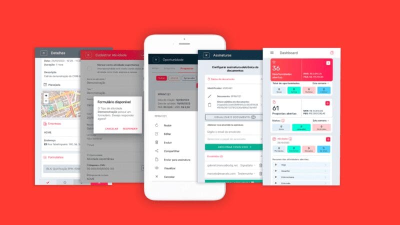 app mobile do CRM de Vendas