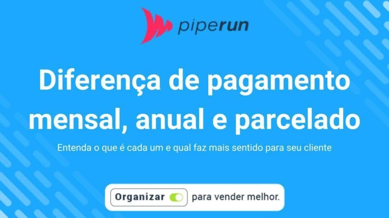 Qual a diferença entre pagamento mensal, anual e parcelado?