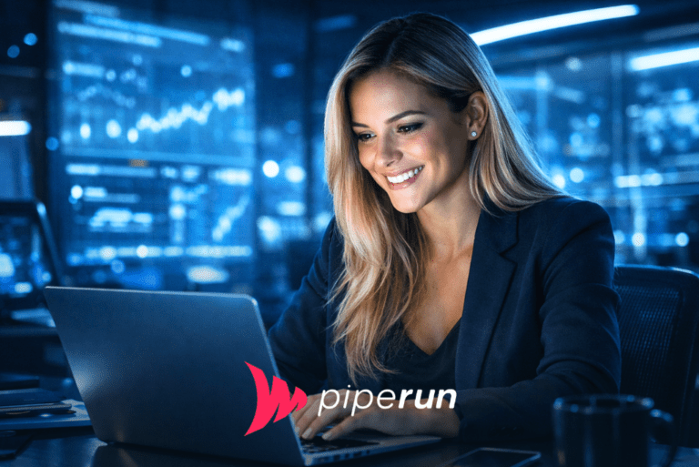 Gestora comercial trabalhando com CRM com automação de propostas comerciais em ambiente corporativo.