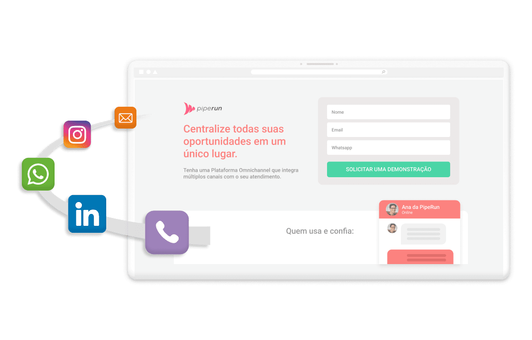 CRM PipeRun — Tela do produto