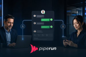 Profissionais trabalham com o melhor CRM para integrar ao WhatsApp e centralizar conversas comerciais.
