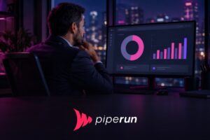 Gestor comercial analisa o win rate em gráfico de oportunidades ganhas e perdidas no painel do CRM